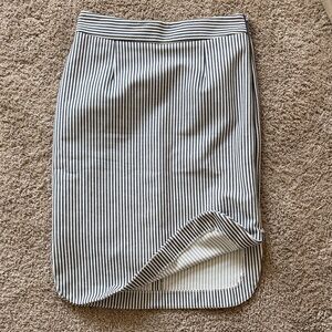 Gorgeous Antonio Melani Navy and White Striped Pencil Skirt